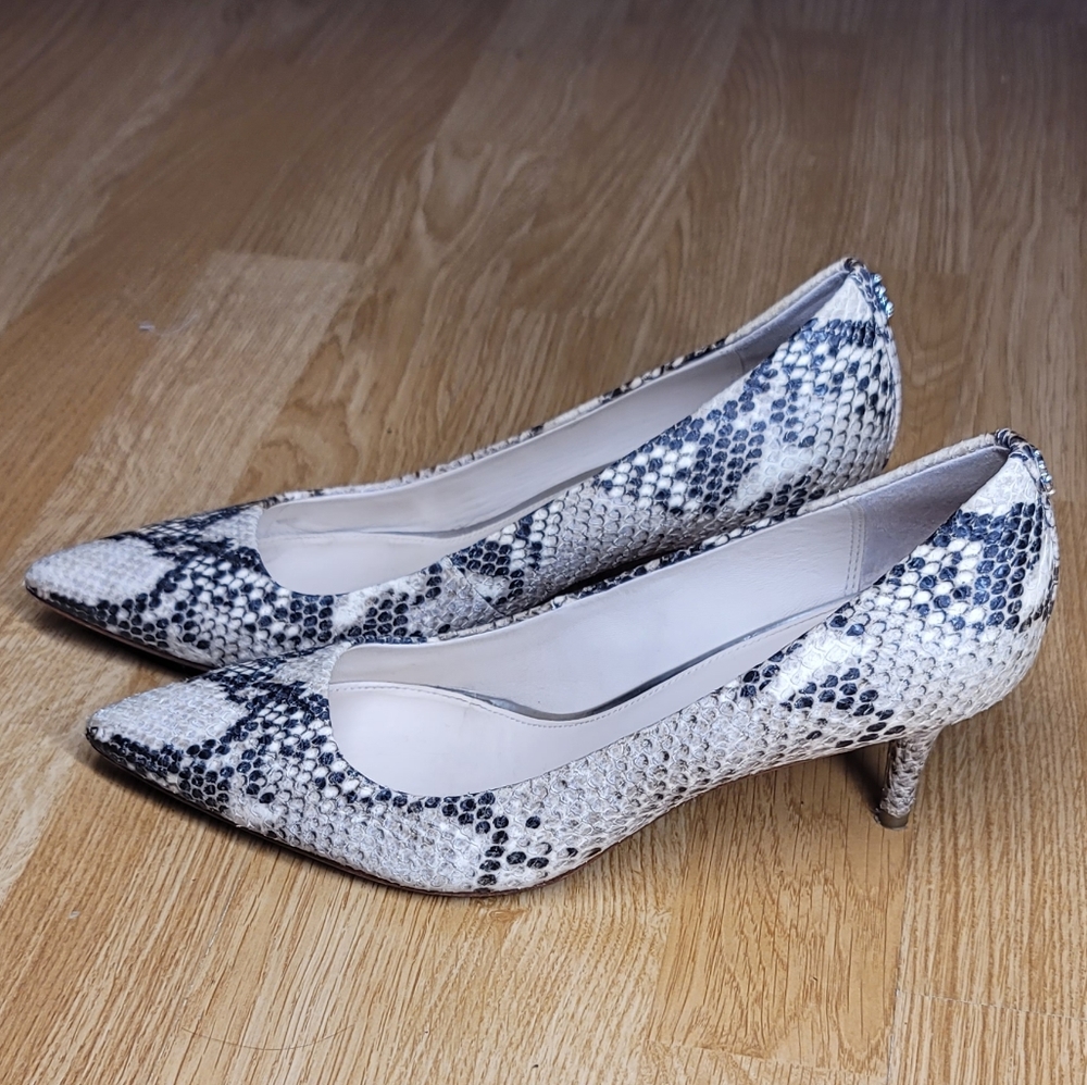COACH snake skin heels 9.5